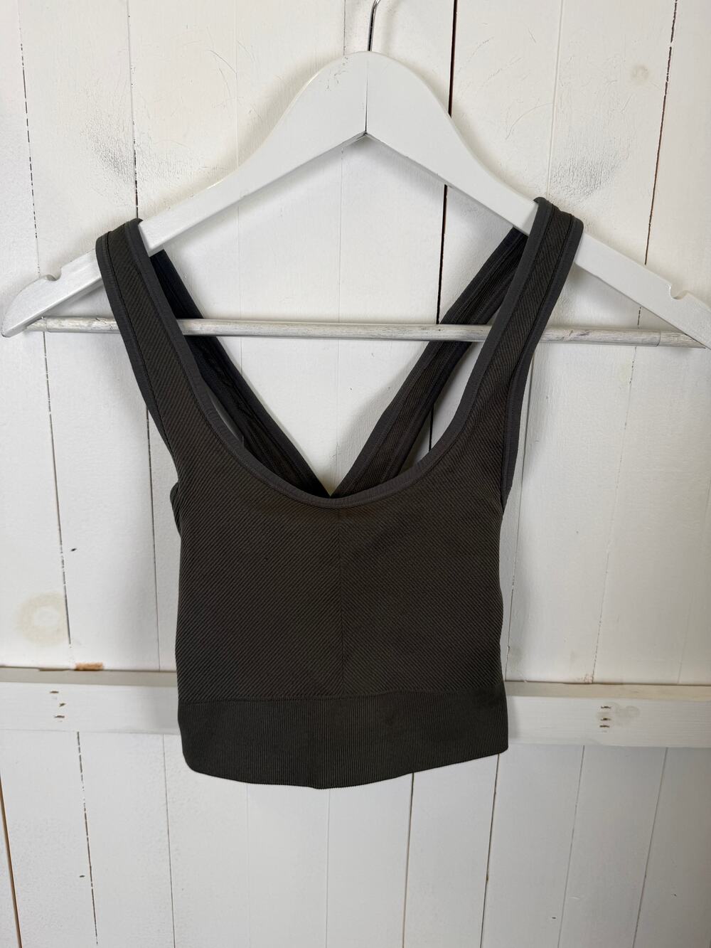 Nux Gray Sensil Nylon Sports Bra Size S New Without Tags
